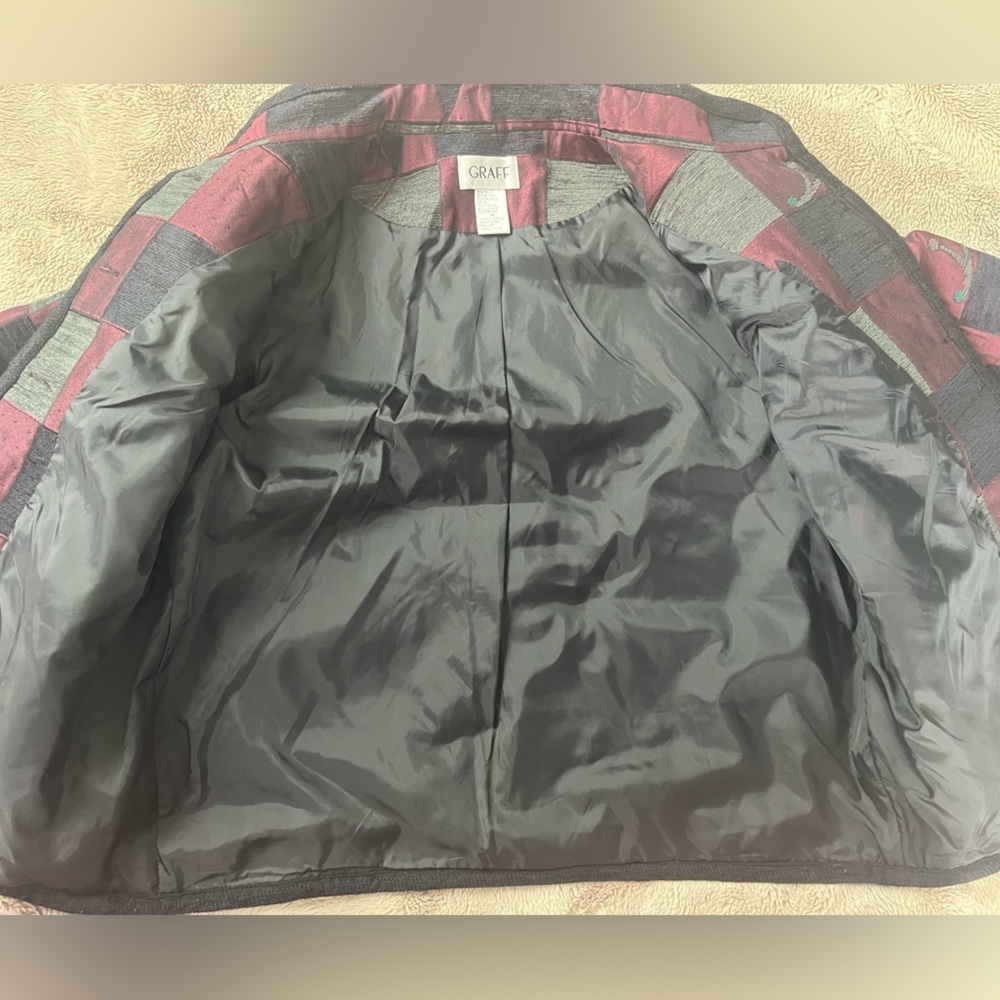 Graff Multimedia Tapestry Patchwork Button Down C… - image 7